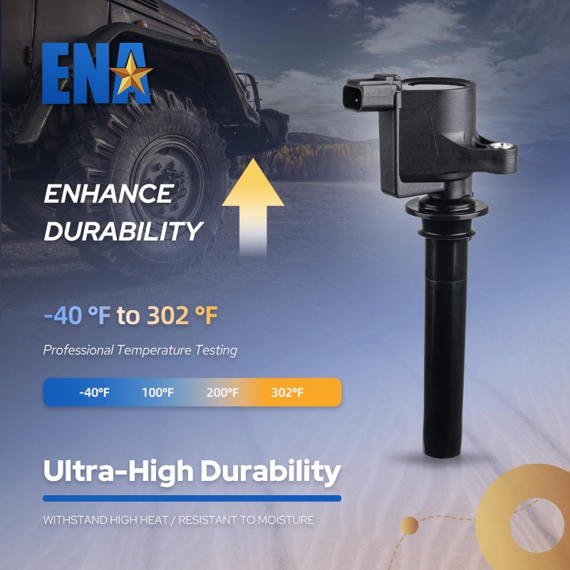 ENA Ignition Coil Pack Set of 6 Compatible with Ford Mazda Mercury Escape Five Hundred Freestyle Taurus 3.0L V6 Replacement for DG500 DG513 FD502 - Image 4